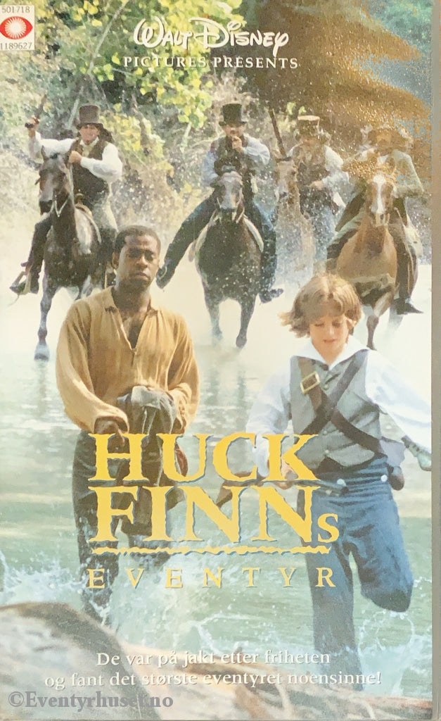 Disney Vhs Leiefilm. 1896/56. Huck Finn´s Eventyr. 1993.