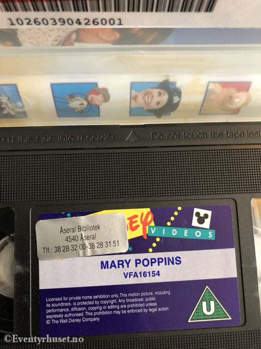 Disney Vhs. Mary Poppins. Vhs