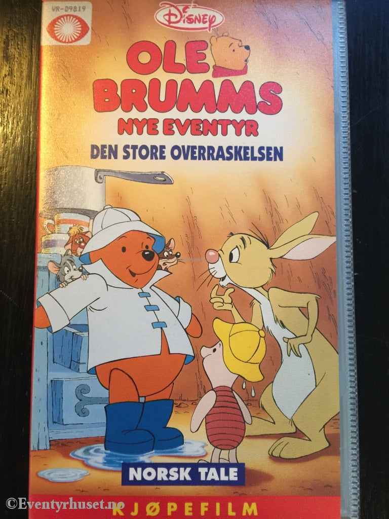 Disney Vhs. Ole Brumms Nye Eventyr - Den Store Overraskelsen. 1991. Vhs