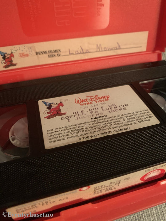 Disney Vhs. Ole Dole Og Doffen På Eventyr - I Jordens Indre. Vhs