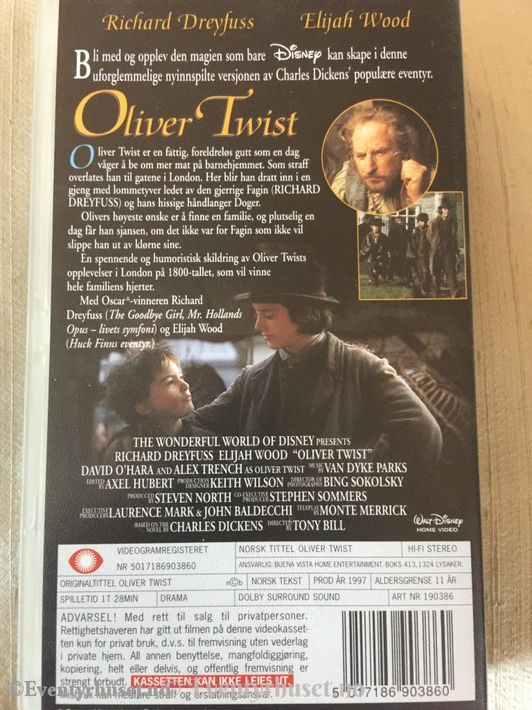 Oliver Twist. 1997. Vhs. Vhs