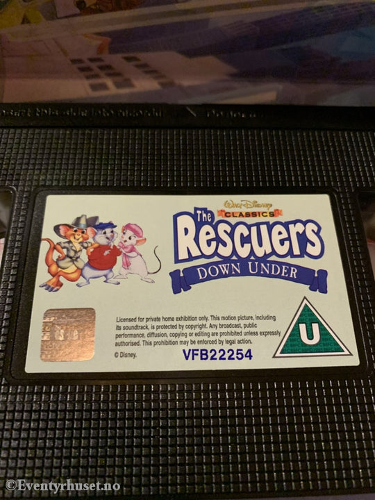 Disney Vhs. Rescuers - Down Under. Solgt I Norge! Vhs