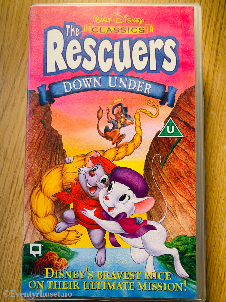 Disney Vhs. Rescuers - Down Under. Solgt I Norge! Vhs