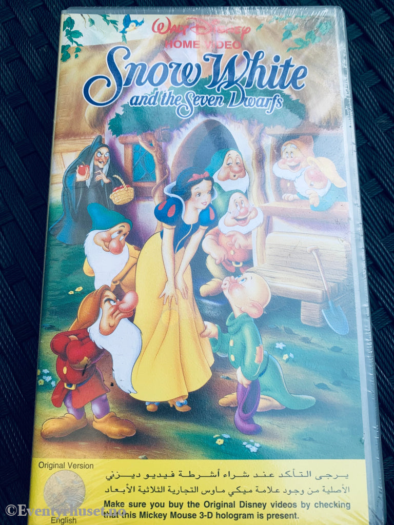 Disney Vhs. Snow White And The Seven Draws. Ny I Plast! Vhs