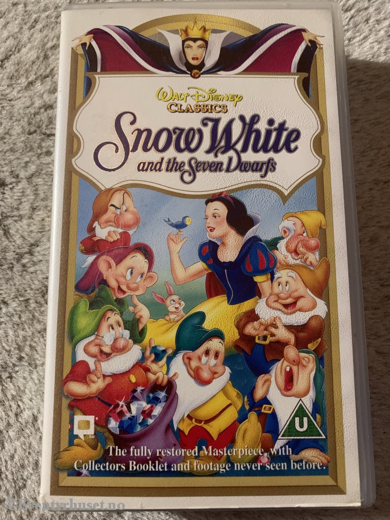 Disney Vhs. Snow White And The Seven Draws. Solgt I Norge! Vhs