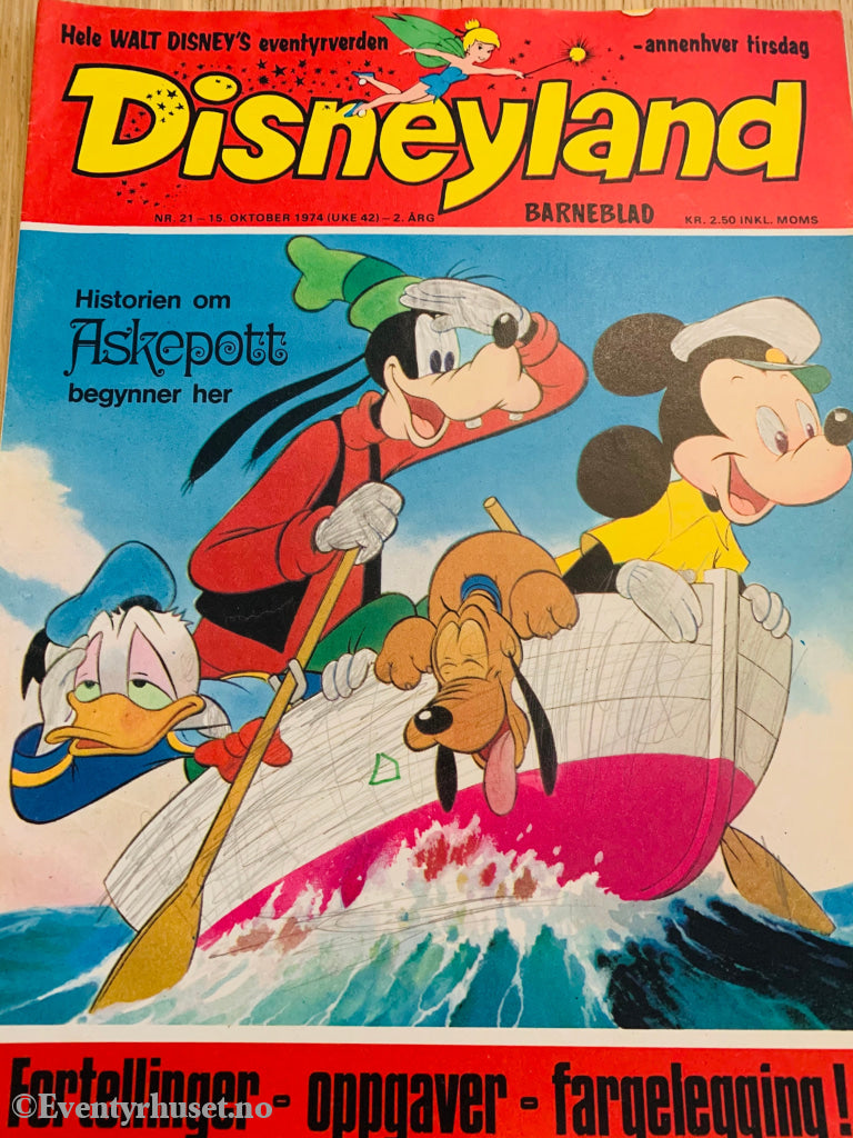 Disneyland Barneblad. 1974/21. Tegneserieblad