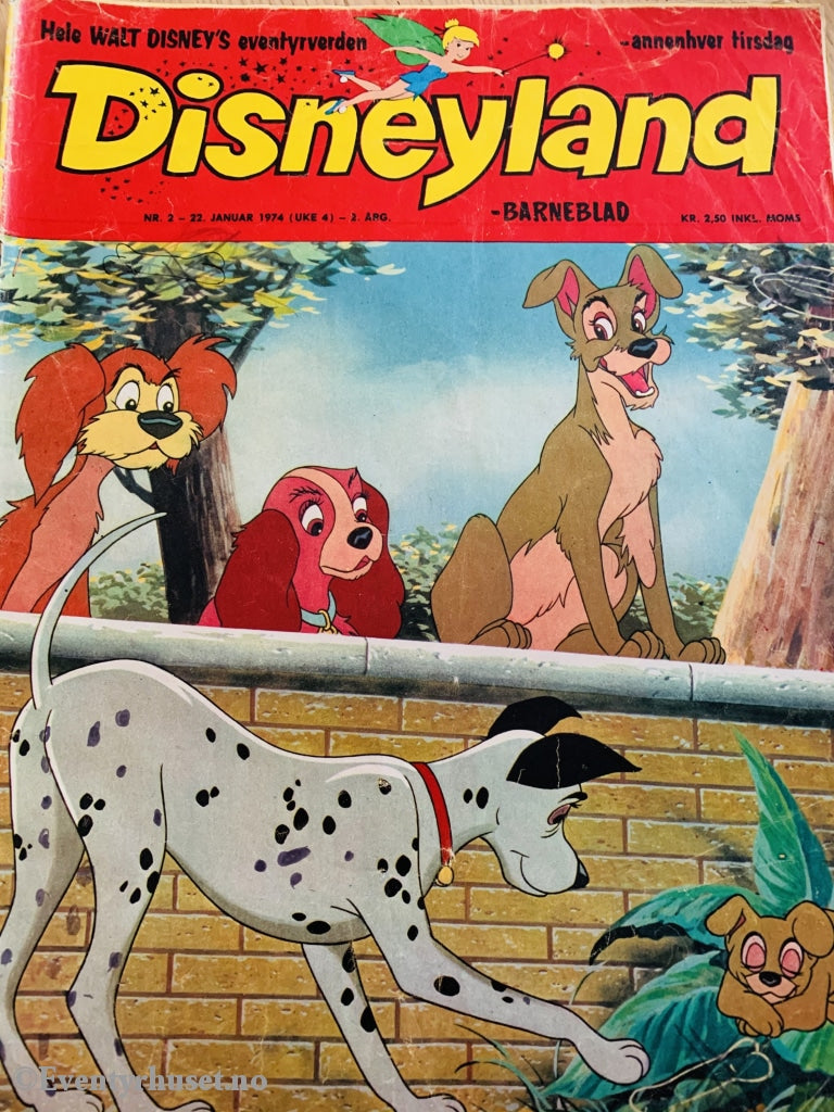 Disneyland Barneblad. 1974/02. Tegneserieblad