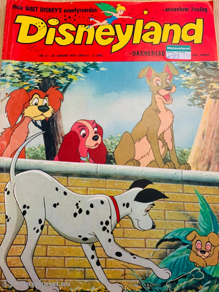 Disneyland Barneblad. 1974/02. Tegneserieblad