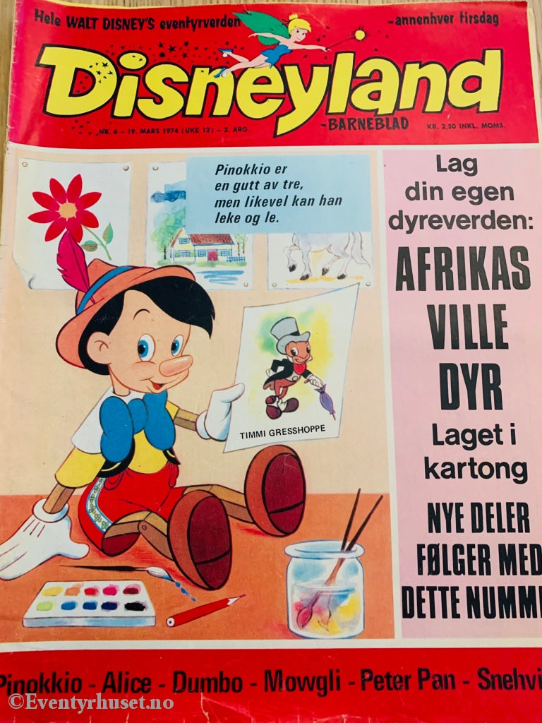 Disneyland Barneblad. 1974/04. Tegneserieblad