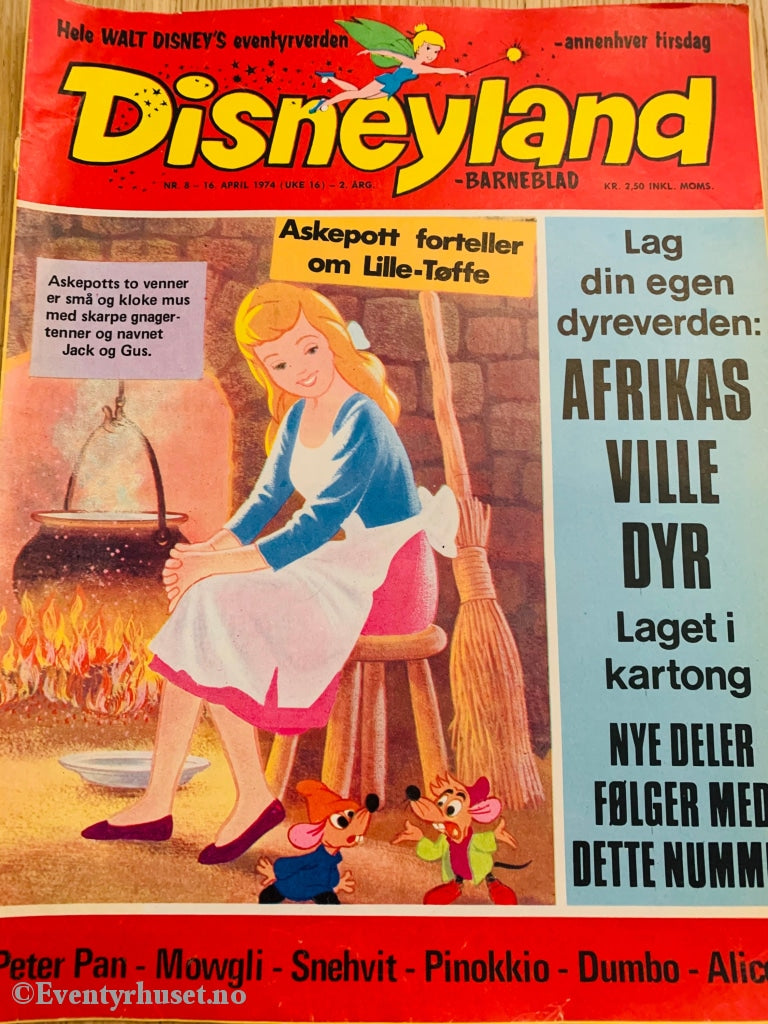 Disneyland Barneblad. 1974/08. Tegneserieblad