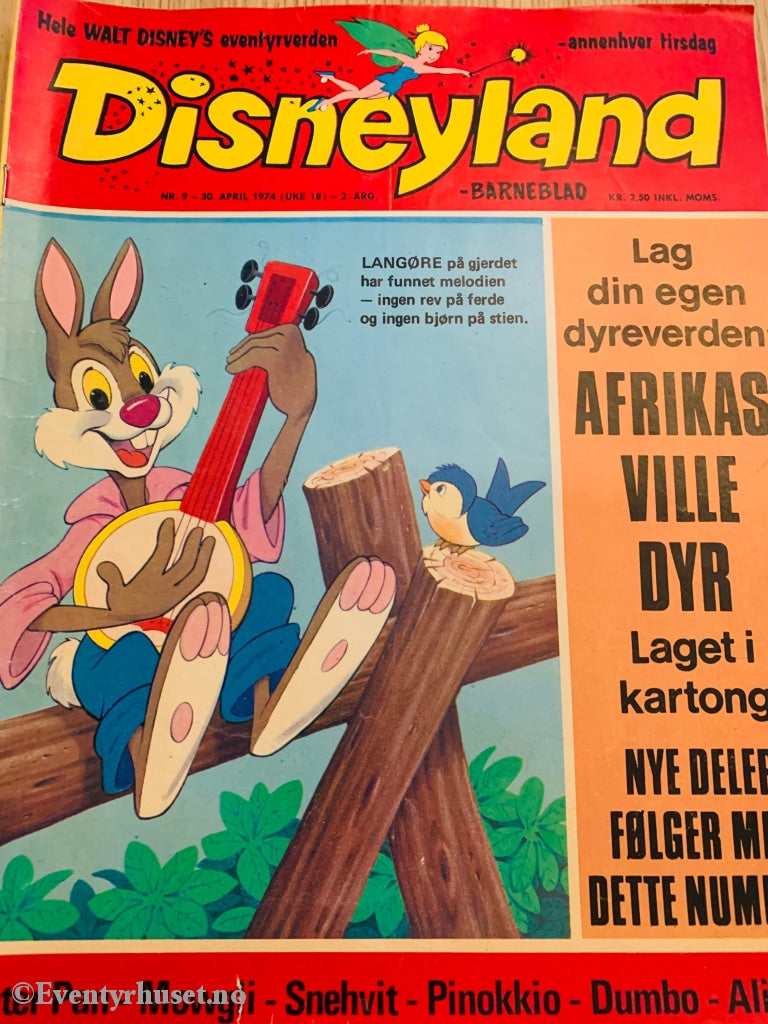 Disneyland Barneblad. 1974/09. Tegneserieblad