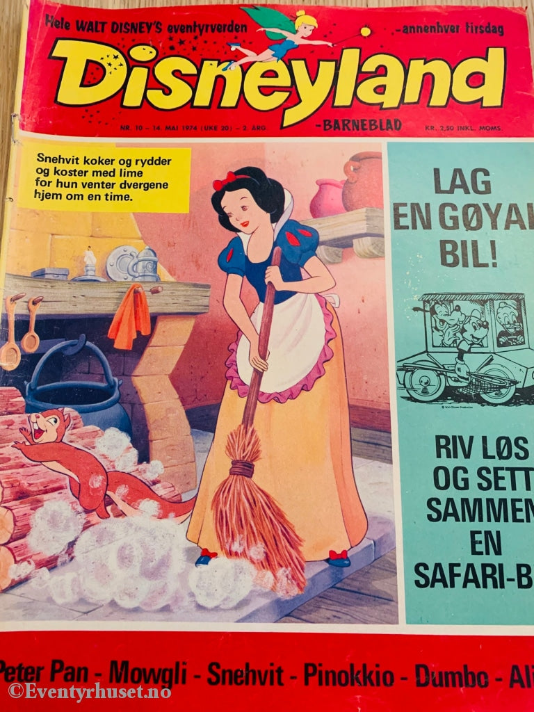 Disneyland Barneblad. 1974/10. Tegneserieblad