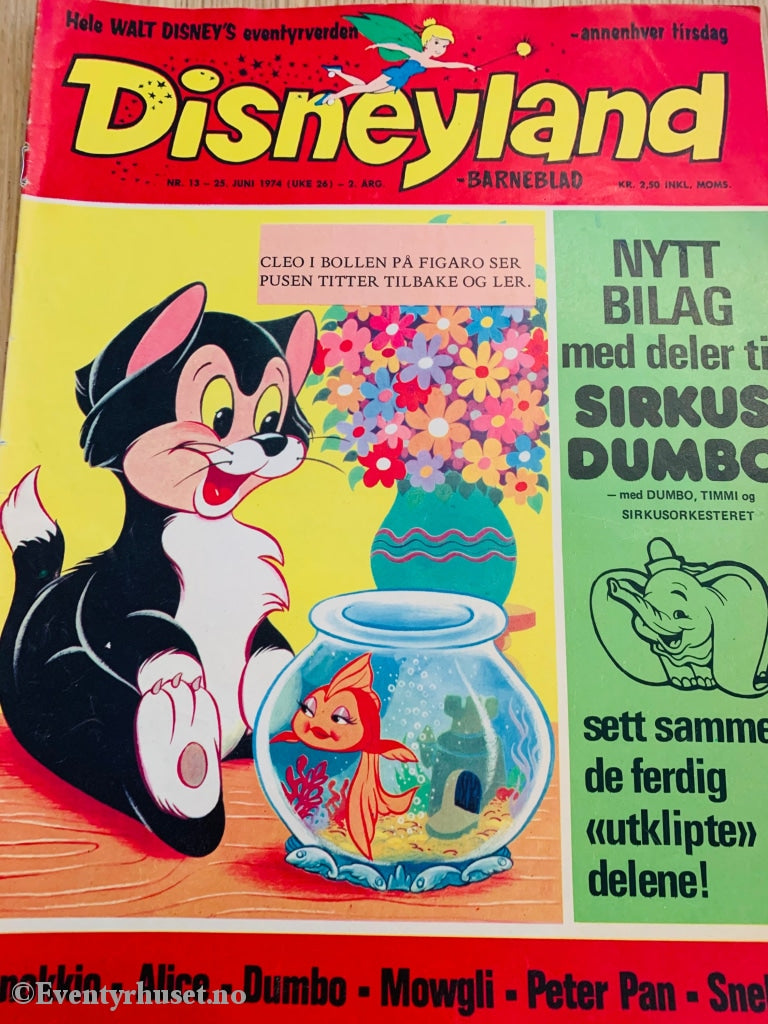 Disneyland Barneblad. 1974/13. Tegneserieblad