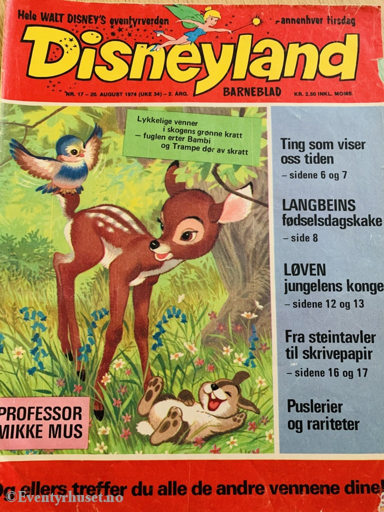 Disneyland Barneblad. 1974/17. Tegneserieblad