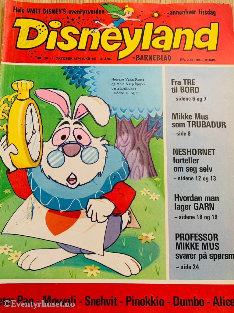 Disneyland Barneblad. 1974/20. Tegneserieblad