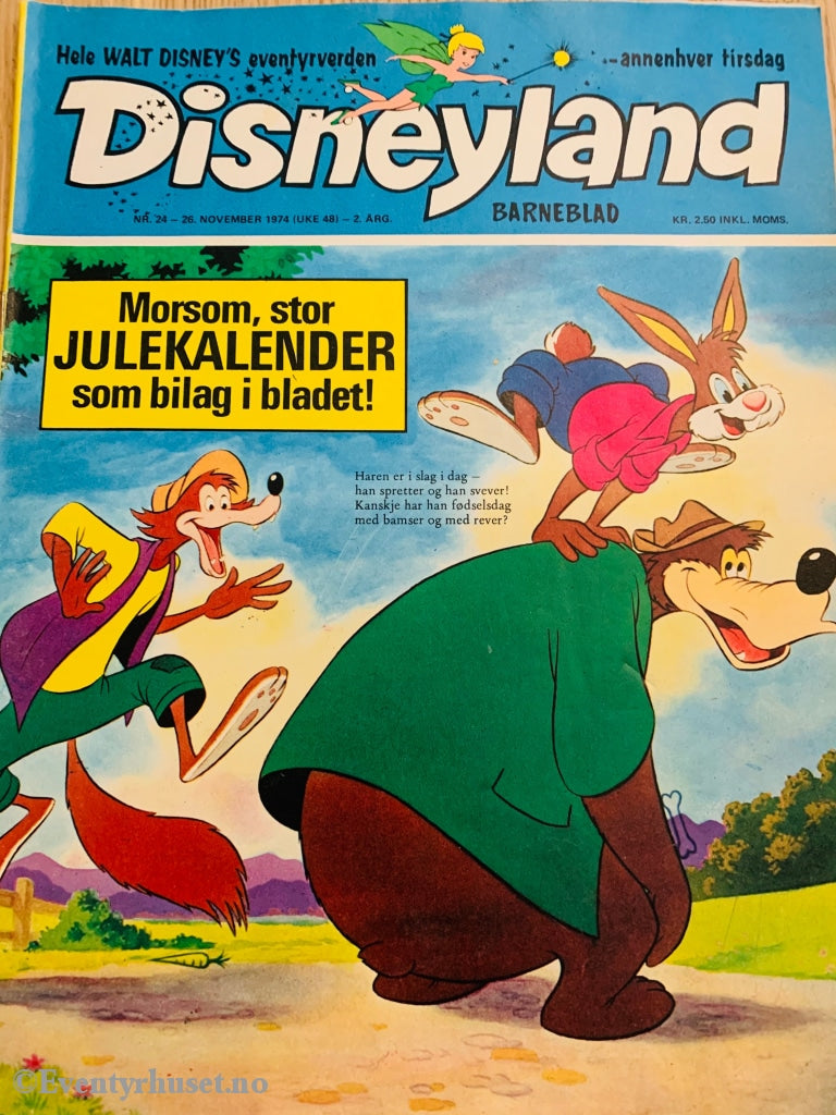 Disneyland Barneblad. 1974/24. Tegneserieblad