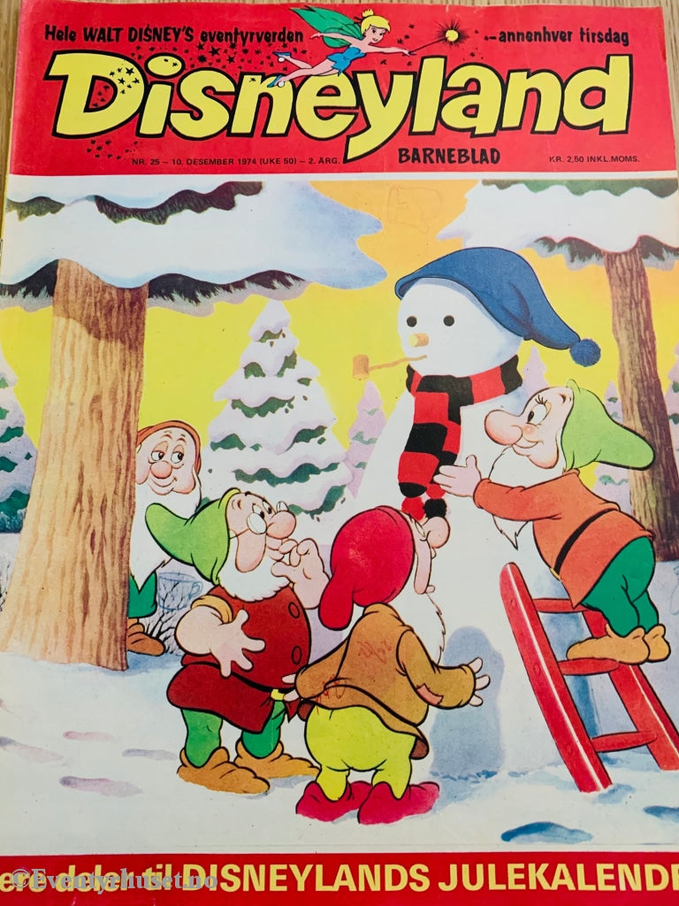 Disneyland Barneblad. 1974/25. Tegneserieblad