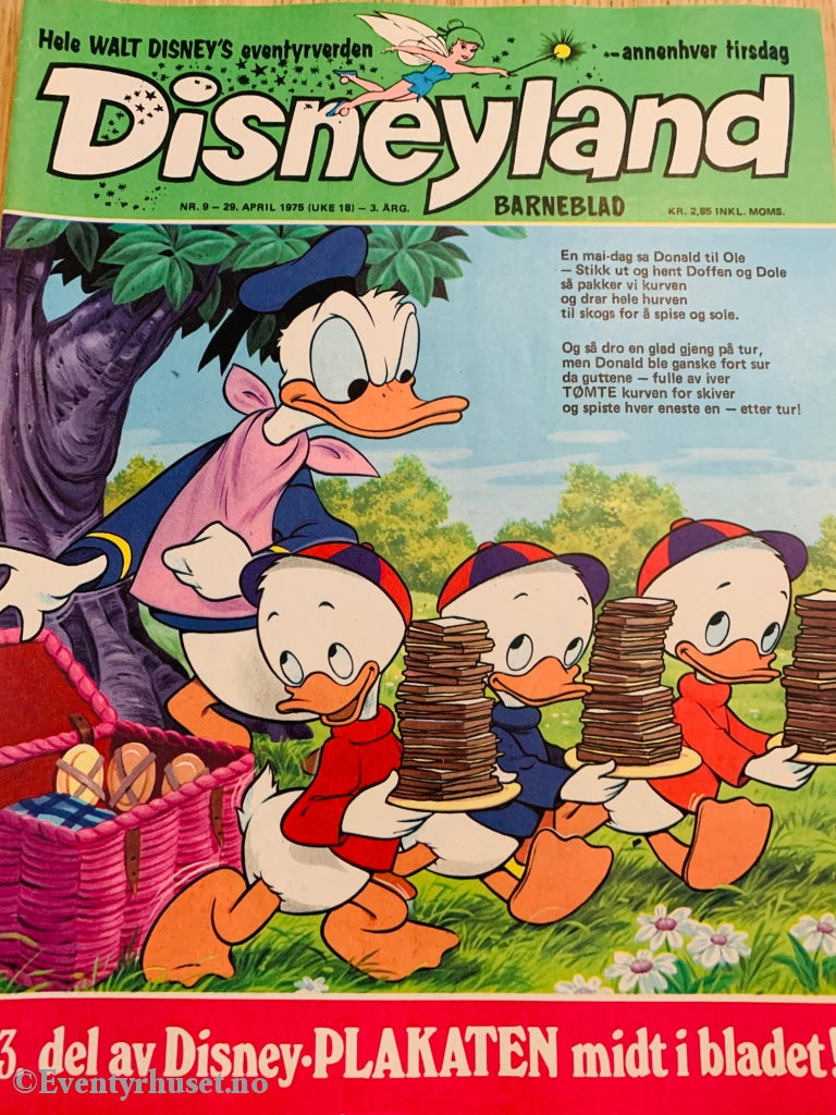 Disneyland Barneblad. 1975/09. Tegneserieblad