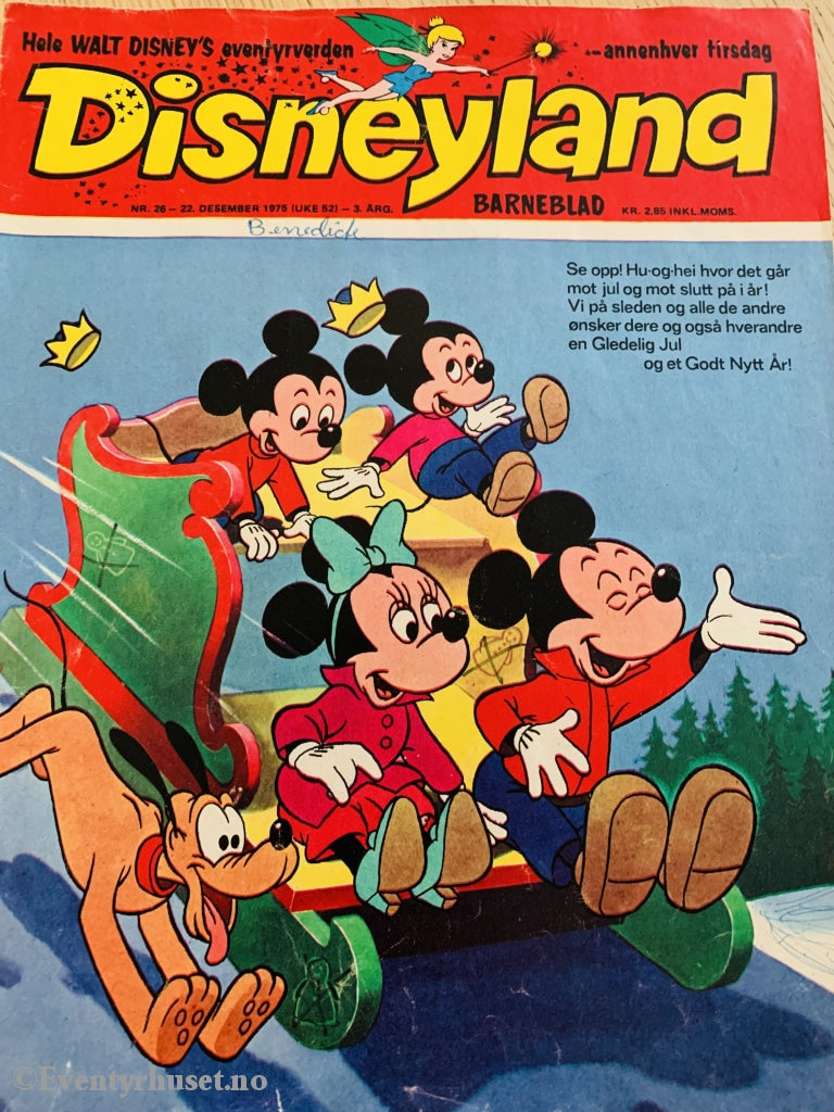 Disneyland Barneblad. 1975/26. Tegneserieblad