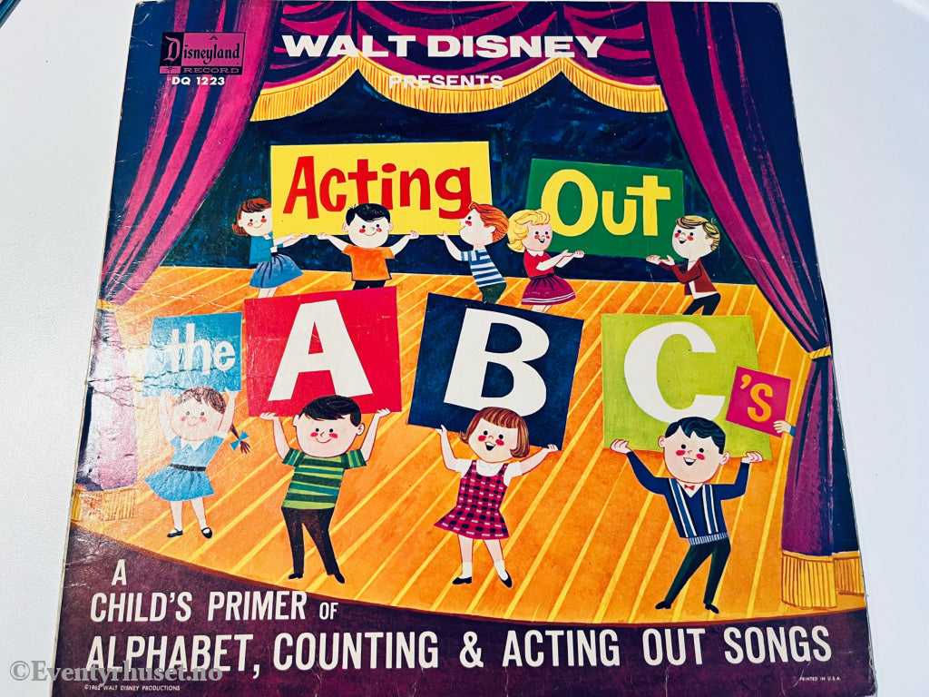 Disney’s Acting Out The Abc. 1964. Lp. Lp Plate