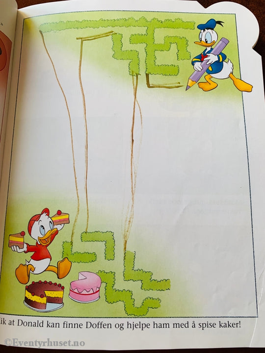 Disney´s Bli Frisk Med Donald Duck - Hobbybok. 1996. Aktivitetshefte. Brukt. Hobbybok