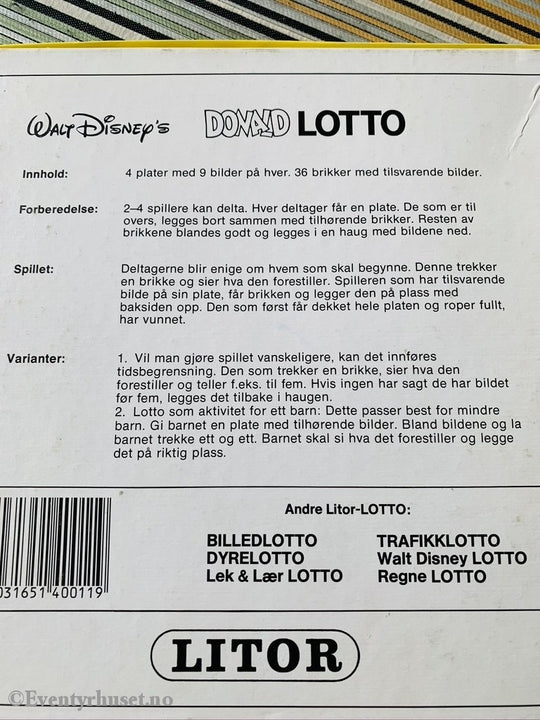 Disney´s Donald Lotto. Brettspill