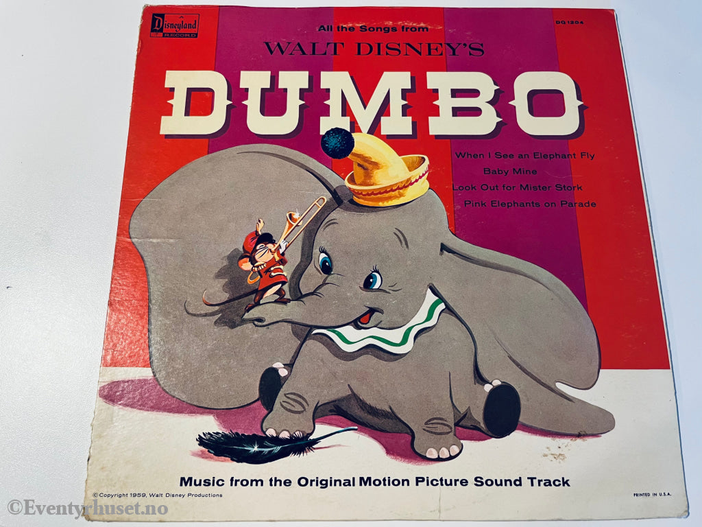 Disney’s Dumbo. 1963. Lp. Lp Plate