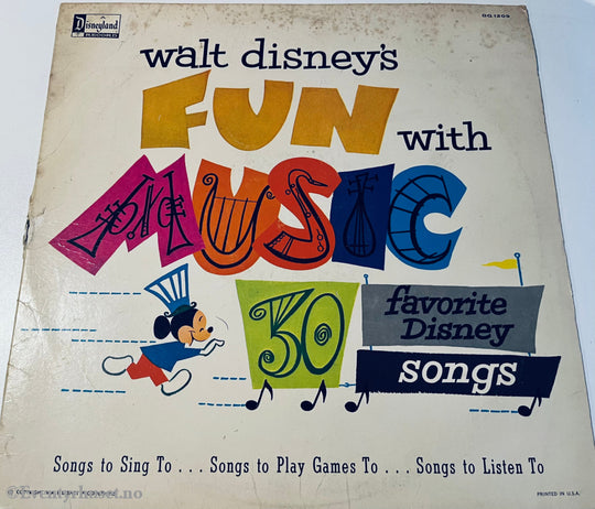 Disney’s Fun With Music. 1961. Lp. Lp Plate