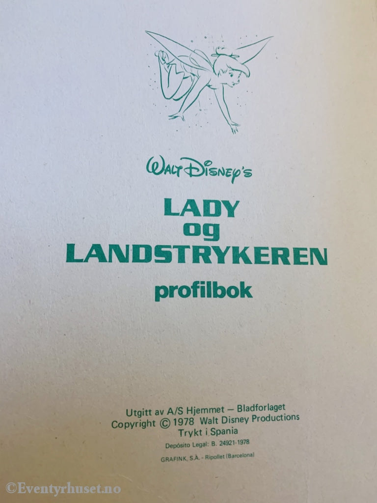 Disneys Lady Og Landstrykeren. Profil-Bøkene Nr. 17. 1978. Fortelling