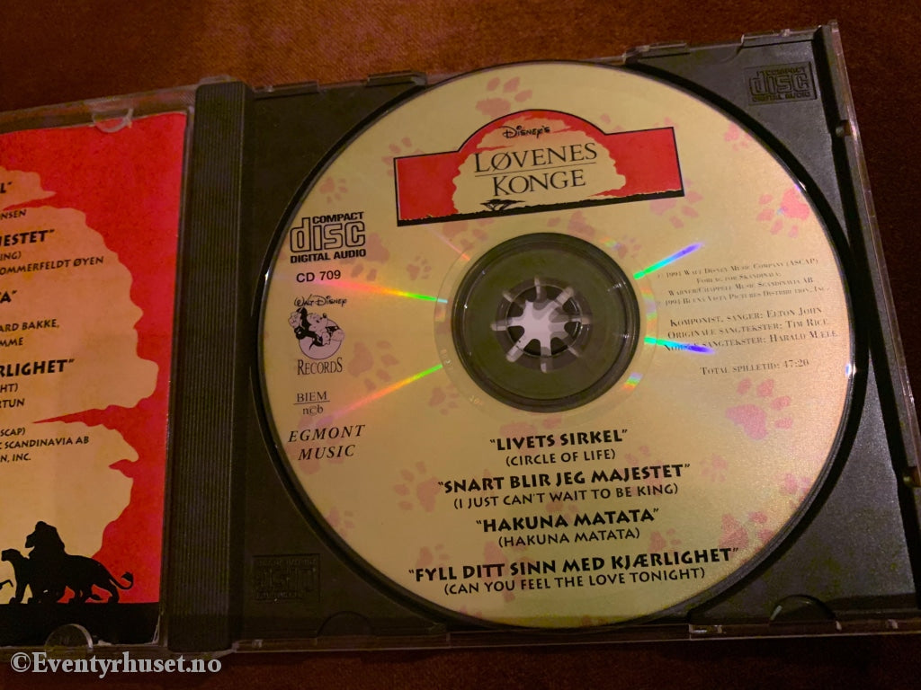 Disneys Løvenes Konge. 1994. Cd. Cd