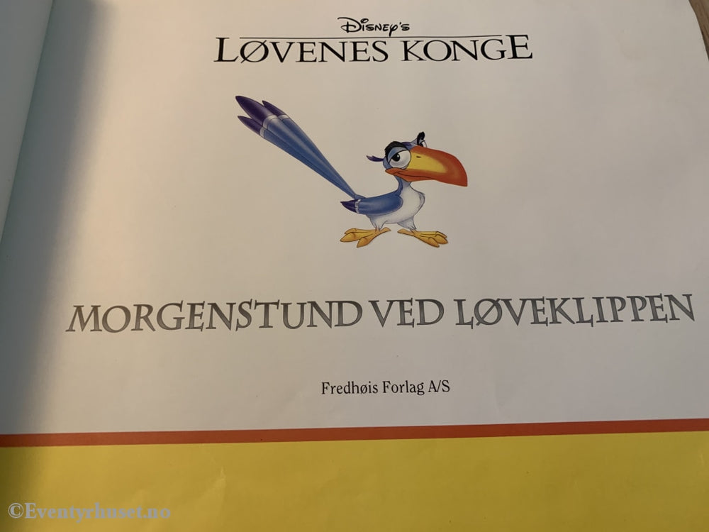 Disneys Løvenes Konge - Morgenstund Ved Løveklippen. 1994. Fortelling