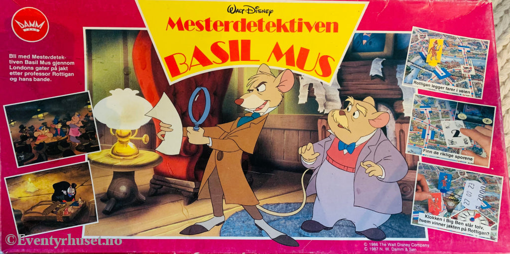 Disneys Mesterdetektiven Basil Mus. 1987. Brettspill. Brettspill