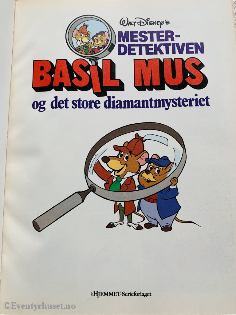 Disneys Mesterdetektiven Basil Mus Og Det Store Diamantmysteriet. 1987. Tegneseriealbum