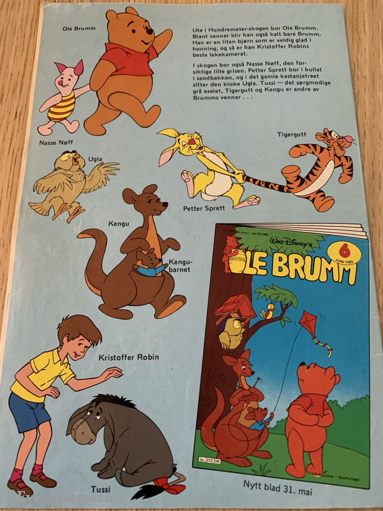 Disneys Ole Brumm. 05/1983. Tegneserieblad