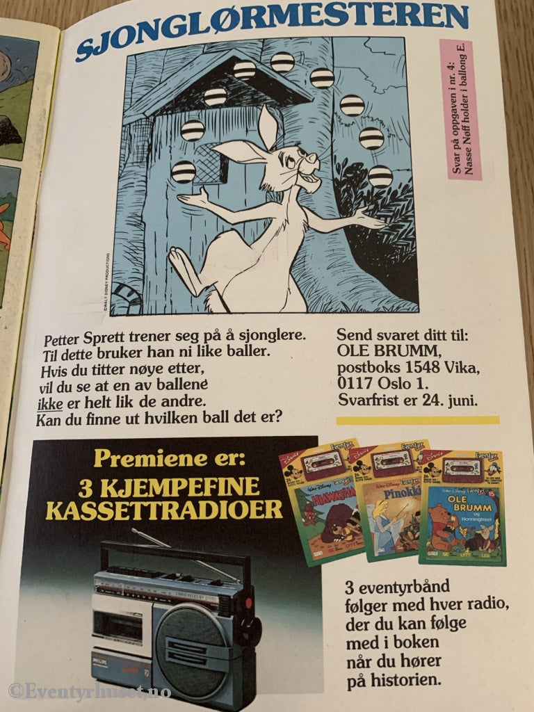 Ole Brumm. 1986/06. Tegneserieblad