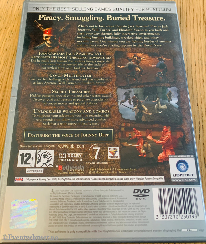 Disney’s Pirates Of The Caribbean - Legend Jack Sparrow (Platinium). Ps2. Ps2