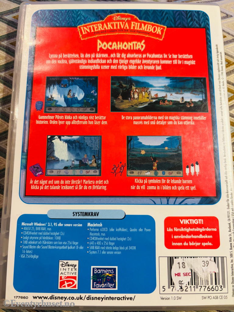 Disney's Pocahontas. PC.