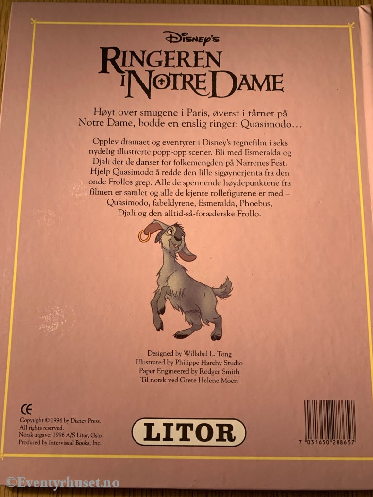 Disneys Ringeren I Notre Dame. En Popp-Opp-Bok. 1996. Fortelling