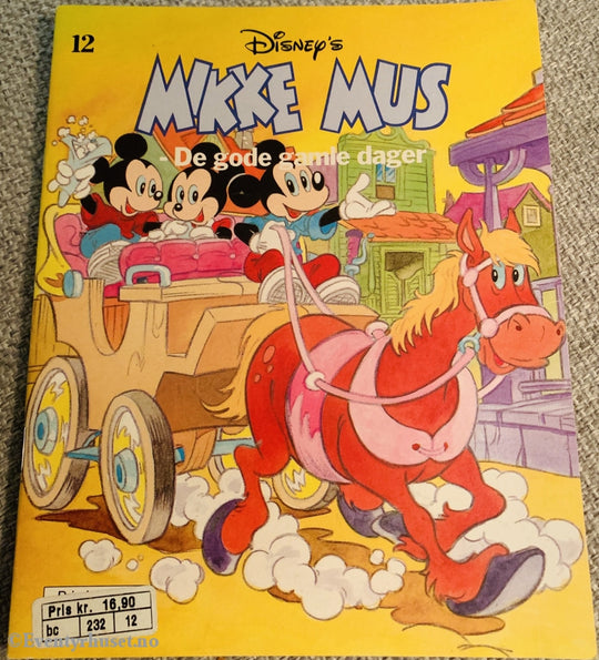 Disneys Små Gullbøker. Nr. 12. 1990. Mikke Mus - De Gode Gamle Dager. Hefte