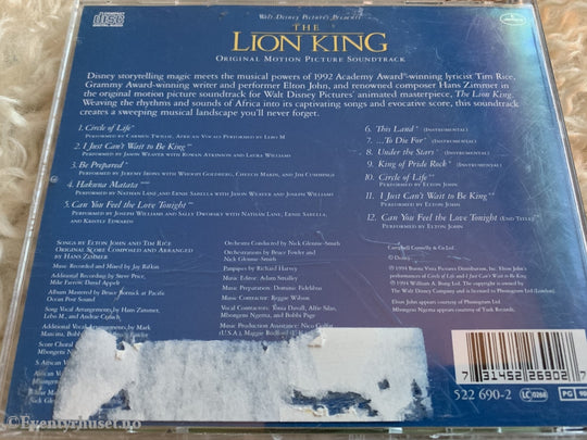 Disneys The Lion King (Løvenes Konge). Cd. Cd