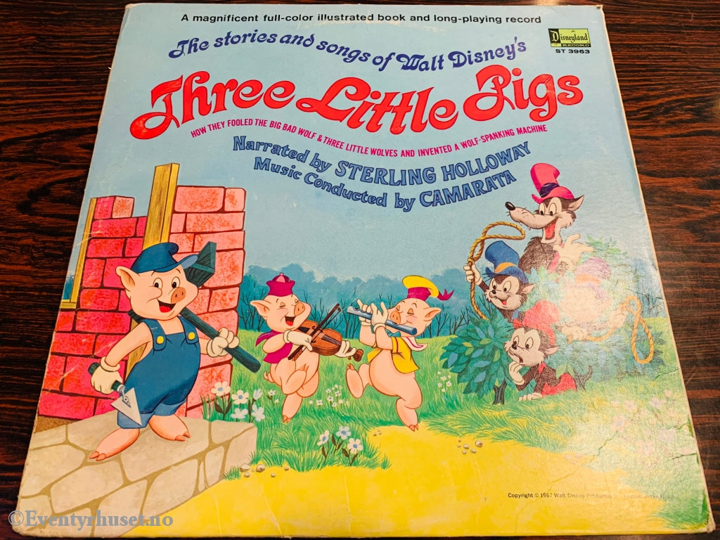 Disneys Three Little Pigs. 1966. Lp. Lp Plate