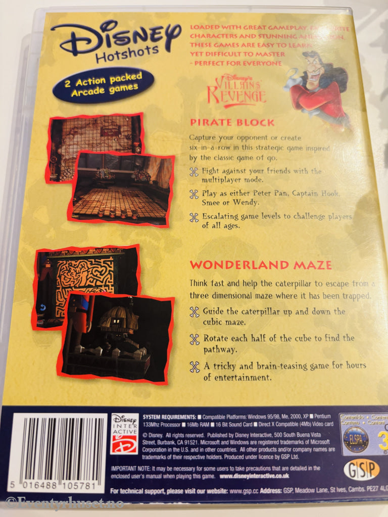 Disney’s Villains’ Revenge (Hotshots), 1999. PC-spill.