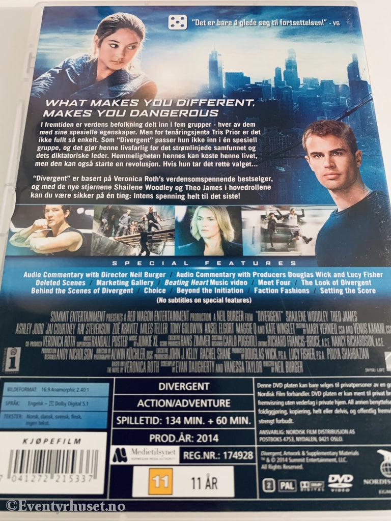 Divergent. 2014. Dvd. Dvd