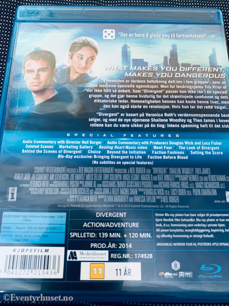 Divergent. Blu-ray.