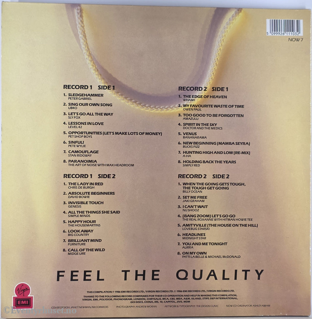 Diverse Artister. 1986. Now That's What I Call Music 7. LP.