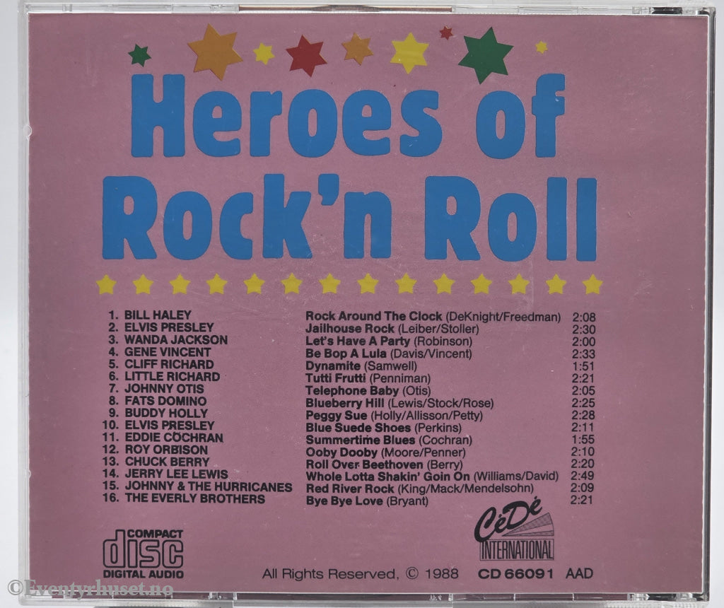 Diverse Artister. 1987. Heroes of Rock'n Roll. CD.