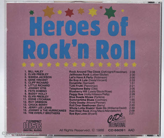 Diverse Artister. 1987. Heroes of Rock'n Roll. CD.