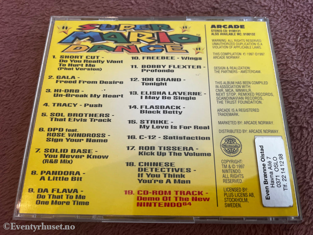 Diverse artister. 1997. Super Mario Dance. Musikk på CD.