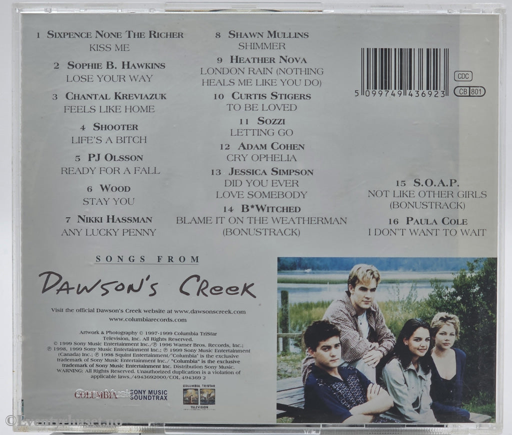 Diverse Artister. 1999. Songs From Dawson's Creek. CD.