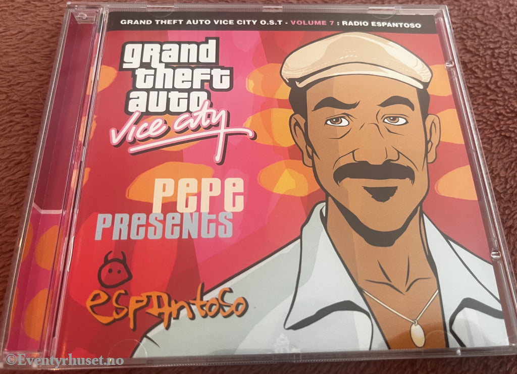 Diverse artister. 2002. Grand Theft Auto: Vice City O.S.T. Volume 7 – Radio Espantoso. Musikk på CD.